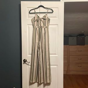 Romeo and Juliet Couture Small Green Striped Romper